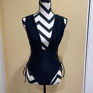 Plunging One Piece Swimsuit